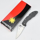 Spyderco Delica 4 Plain Edge Folding Knife C11 Gray - New Read Description