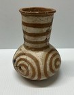 Red   White Swirl Nodena Mississippian Pottery Water Bottle   X-  Gilbreth  Wolf