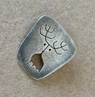 Sterling Silver Reindeer Christmas Pin