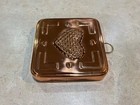 Vtg Square Copper Jello Mold trivet Heart Design Kitchen Decor Wall Hanging