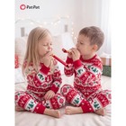 Patpat Family Matching Christmas Pajama Set     Red Fair Isle Print Long-sleeve