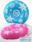 2 Pack Inflatable Snow Sled Heavy Duty Cold-resistant Snow Tube With Handles
