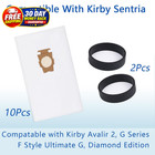 10 Pack Vacuum Bags And 2 Belts Compatible With Kirby Vacuum Compatible With Kir