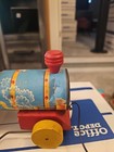 1957 Fisher-price Whistling Engine  617 Wooden Pull Toy Very Rare 
