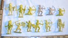 Marx Yellow Indian Play Set Figures X10