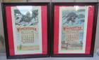 Pair Of Framed 1899  1900 Winchester Repeating Arms   Ammunition Calendar