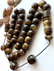 Natural Baltic Amber Islamic Prayer Rosary Brandy 62g  33 Beads Misbaha Tasbih