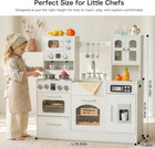 Wooden Play Kitchen With Real Lights   Sounds  Modern Kids Kitchen Playset