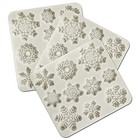 3 Pcs Fondant Silicone Molds  Veinardyl 30 Cavity 3d Christmas Snowflake Mould