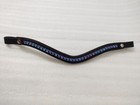 Blue   Purple Effect Crystal Snap Browband For Horse Bridle 