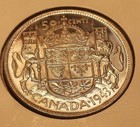 Canada 1943 50 Cents Half Dollar King George Vi Sterling Silver Coin Ms 62
