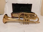 Antique Ludwig Standard Cornet   Horn With Case