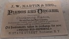  rare  Trade Card Jno  W martin Music Dealers Pianos   Organs Rochester Ny