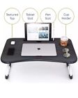Laptop Tray Lap Desk Stand Foldable Bed Table Notebook Tray Cup Slot Adjustable