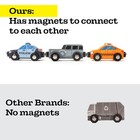 9 Piece Wooden Cars With Magnets - City Vehicles Play Set - Zany Trains