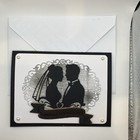 Handmade Embossed Wedding Day Card With Gold Foil Accents  Paper Cut Outs