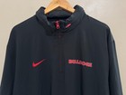 Nike Uga Georgia Bulldogs Team Issue Pe Sideline Half-zip Jacket Black Mens Xl