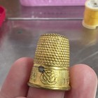 Gold Philadelphia Commemorative Sewing Thimble Dated 1984 Contemporary Original