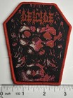 Deicide Coffin Red Border Woven Patch