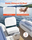 Vevor Back Boat Seat White Folding Fishing Flip Up Boat Seat For Fishing Boats