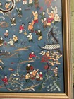 Vintage 100 Children Playing Framed Chinese Hand Stitch Embroidery On Silk