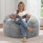 Bean Bag Chair For Adults  3ft Giant Bean Bag With Filler   Medium Grey