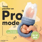 Keababies Baby Fruit Feeder 2pk  Silicone Baby Food Feeder bpa-free  slate 