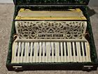 Vintage Working Nicolo Salanti Mop Italian Accordion With Case  Made In Italy