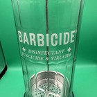 Vtg King Research Inc Barbicide Barber Shop Glass  germicide   Disinfectant  Jar