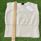 Jordan Kids Sleeveless Sweatshirt Vest Oatmeal Beige Jumpman Logo Nwt Size S