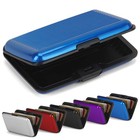 Aluminum Rfid Blocking Credit Card Holder For Men   Women Stylish Travel Wallet