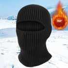 Winter Ski Mask 1 Hole Knitted Skull Balaclava Beanie Hat Men Outdoor Sports Cap