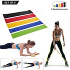 Resistance Loop Bands Set Strength Fitness Gym Exercise Yoga Workout Pull Up