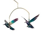 Hummingbird Bird Nwt Metal Hanging Mobile Garden Indoor Outdoor Soothing