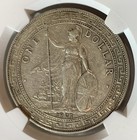 1907 B Hong Kong Britain Trade Dollar China Ngc Au Cleaned Silver Coin