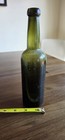 Antique Dark Olive Green Glass Bottle Applied Lip Pontil 9 5    Cracked