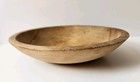 Antique Vintage Turned Wooden Round Primitive Farmhouse Dough Chopping Bowl 9 