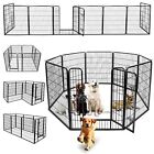 39 h Detachable Safety For Pet 8 Panel Dog Playpen Exercise Fence Kennel Crate