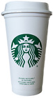 Five Pack Starbucks White Grande Hot 16oz Reusable Cups   Lids - Set Of 5