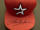 Lance Berkman Houston Astros Cards Signed Auto New Era Authentic Cap Hat Fleer 