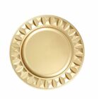Gold 6 Round 13  Plastic Charger Plates Bejeweled Rim Design Party Decorations