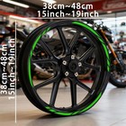 16pcs Reflective Motorcycle Rim Stickers Racing Stripe Decals For 15 -19  Wheel