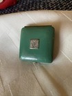 Vintage 1930   s Enameled Compact W mirror   Silver Makers Plate 