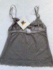 90s Y2k Ck Calvin Klein Lace Screen sheer Camisole Gray Grey Strappy Size S