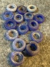  15  18th Century Dutch Glass Trade Beads Cobalt Blue Native American Indians