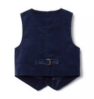 Nwt Janie And Jack Merry And Bright Dark Marine Velvet Party Vest Boys Size 3