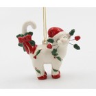Amy Lacombe Whimsiclay Whisker Cat Candy Cane Ornament