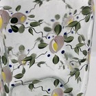 Casafina Glass Bottle Hand Painted Flowers Decanter Cork Stopper Portugal