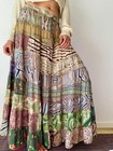Wholesale Lot  Frilled Boho Skirt For Summer Festivals Tiered Hippie Maxi Skirts