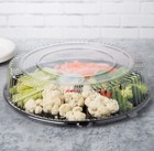 Wna Comet Checkmate 16  Clear Pet Plastic Round Standard Height Dome Lid 25ct